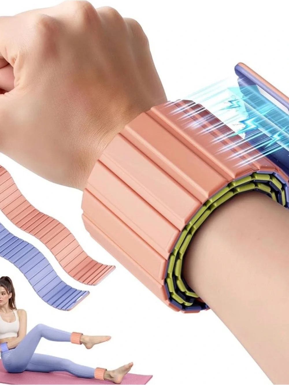 2 Pcs. Magnetic  Pink Fitness Ankle/Wrist Weight 1.1 lbs Waterproof (New)
